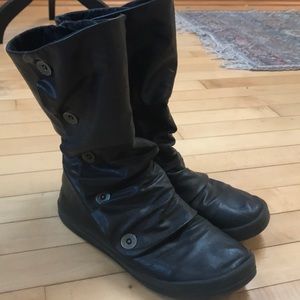 Black half length boots
